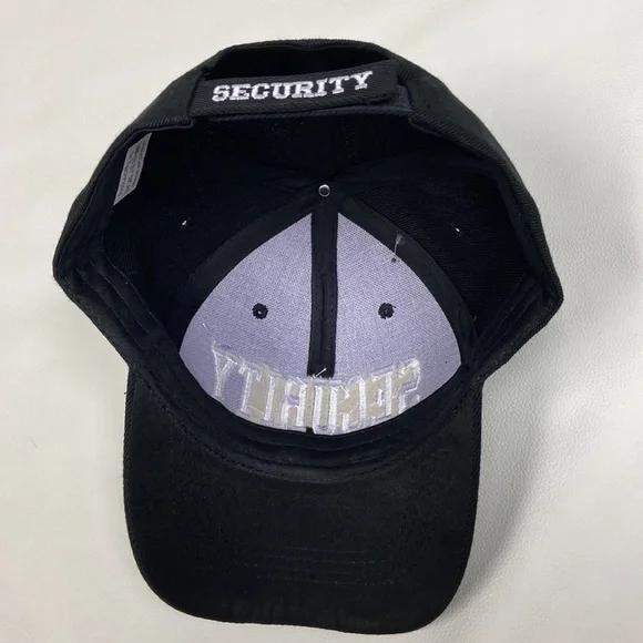 Security Guard Baseball Hat Adjustable embroidered black costume VIP president - Picture 3 of 7